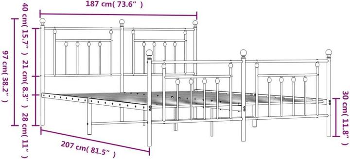 Produktbild vidaXL Bettgestell (180 x 200 cm)