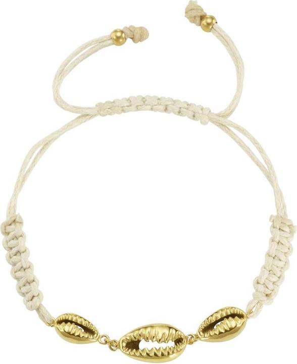 Produktbild Bijouteria Geknüpftes Armband (26 cm, Edelstahl, PVD Beschichtung (goldfarbig), Nylon)