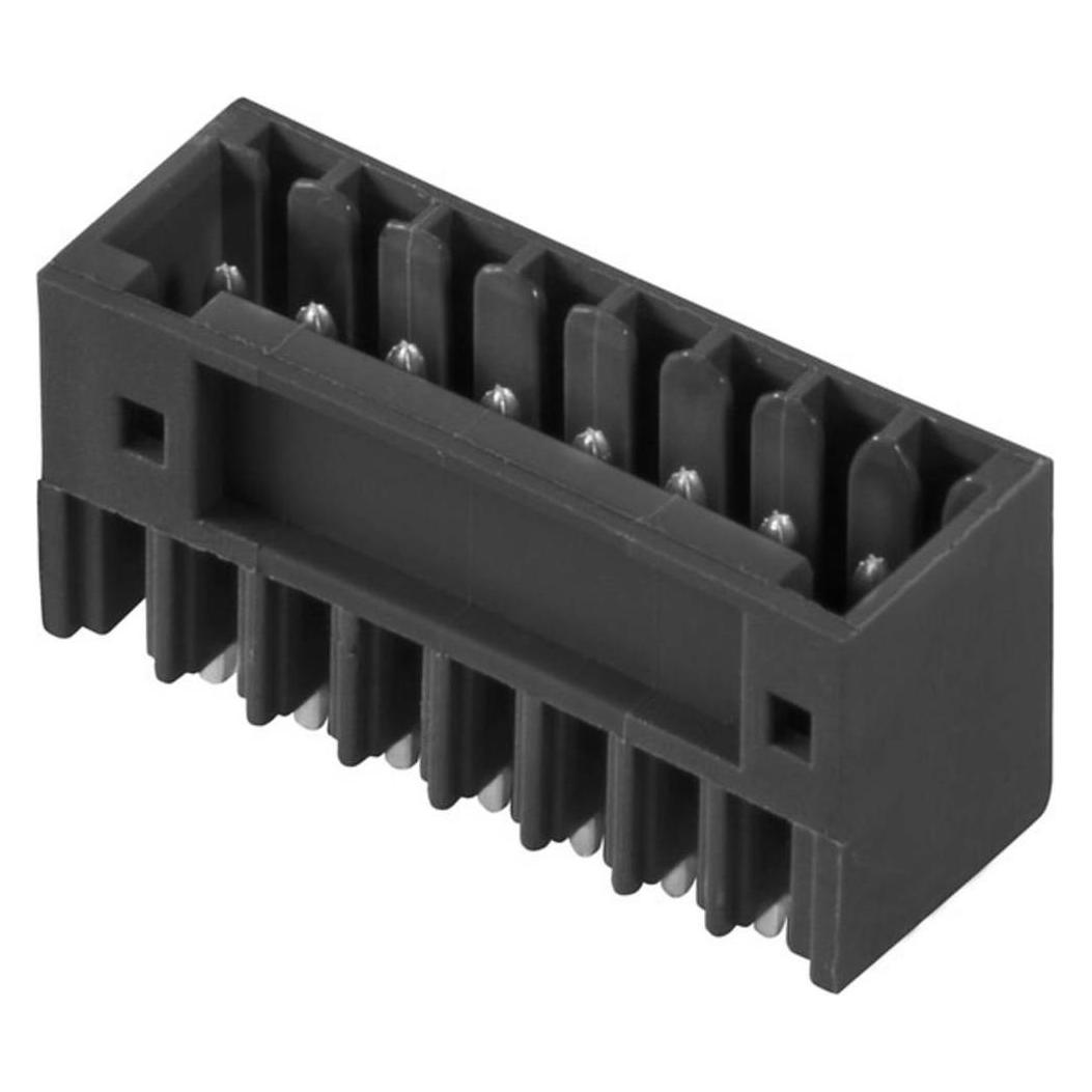 Weidmüller Stiftgehäuse-Platine SL Polzahl Gesamt 9 Rastermass 2.5 mm, Elektronikkabel + Stecker, Schwarz