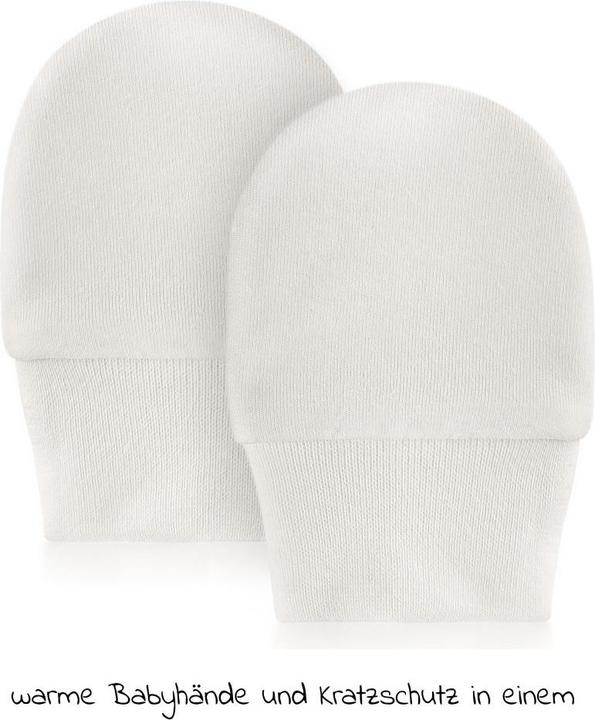 Image du produit La Loona LaLoona Gants & Moufles pour Bébé Moufles à gratter 3 paires Bébé - Blanc (Taille unique)