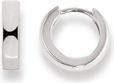 Image du produit Natsumi Schmuck Créoles à clapet en or blanc 18K/750 Ø 10mm arrondies (Or blanc 750/18 K)