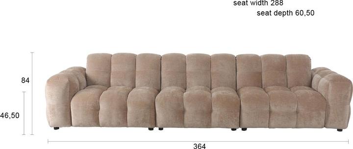 Produktbild Dutchbone Sofa Hackman 4,5-Seater Velours Beige