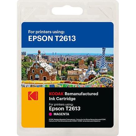 Kodak, Druckerpatrone, SUPPLIES 185E026103 EPSON XP Tinte magenta rebuilt T2613 300Seiten Blister 7ml