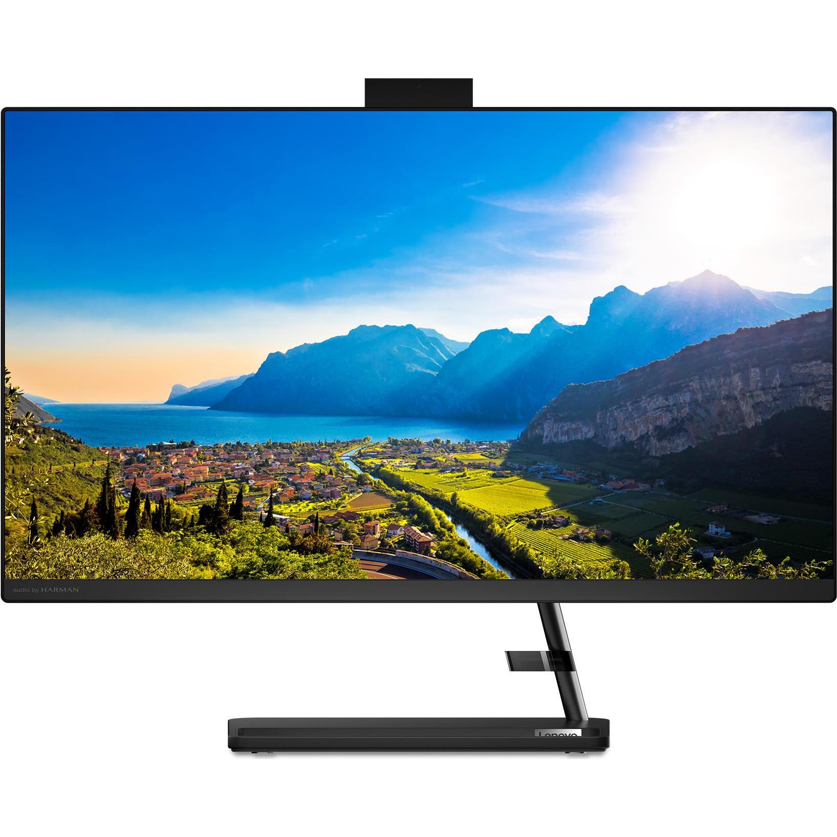 Lenovo IdeaCentre AIO 3 27ALC6 (AMD Ryzen 7 7730U, 16 GB, 1000 GB, AMD Radeon Graphics), PC, Schwarz