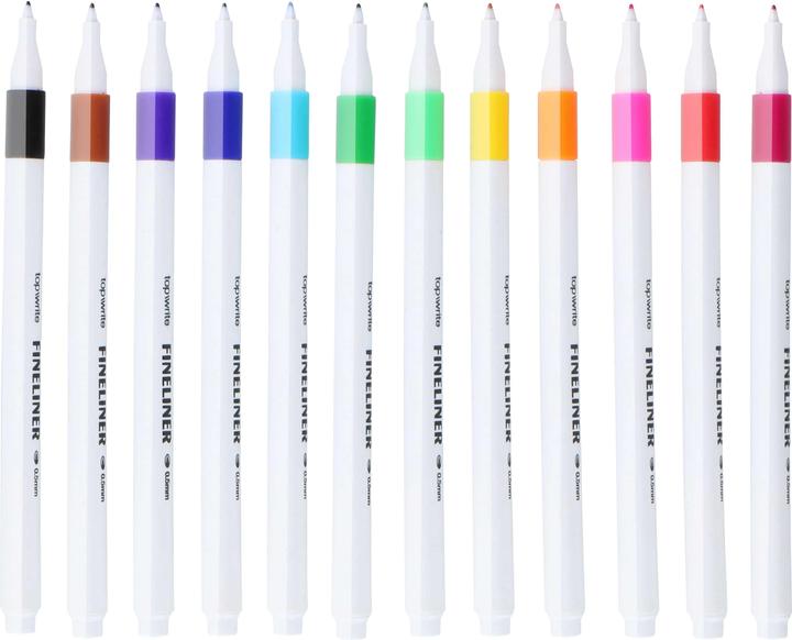 Produktbild Topwrite Fineliner 12pcs (Mehrfarbig, 12 x)