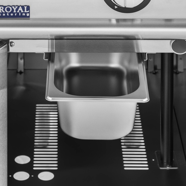 Produktbild Royal Catering Gas-Grillplatte Unterschrank 6 kW geriffelt Propan/LPG/Erdgas 50 - 300 °C (6 kW)