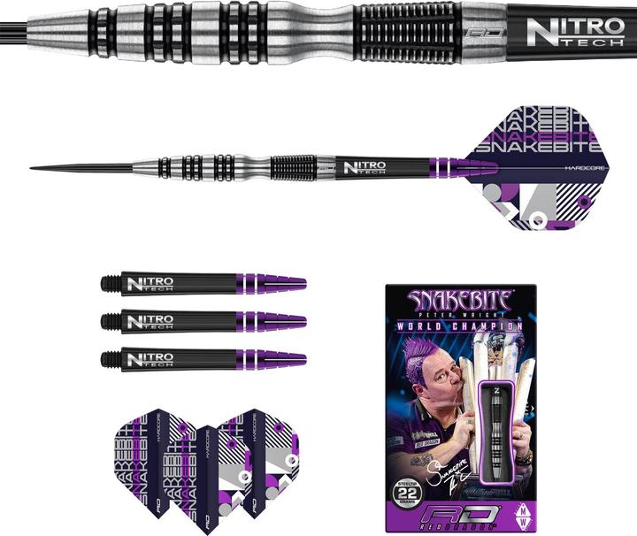 Immagine prodotto Red Dragon Punta in acciaio Peter Wright Black Racer (22 g)