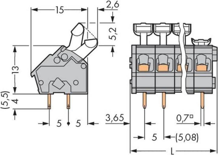 Actual product image Wago Terminal strip