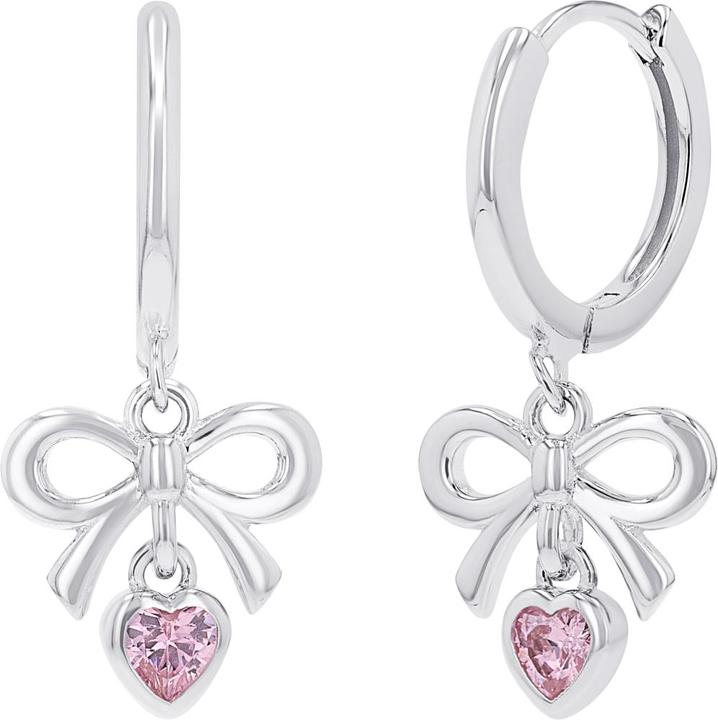 Immagine prodotto S.Oliver Ohrschmuck für Mädchen, 925 Sterling Silber, Zirkonia synth. | Schleife (Argento 925)