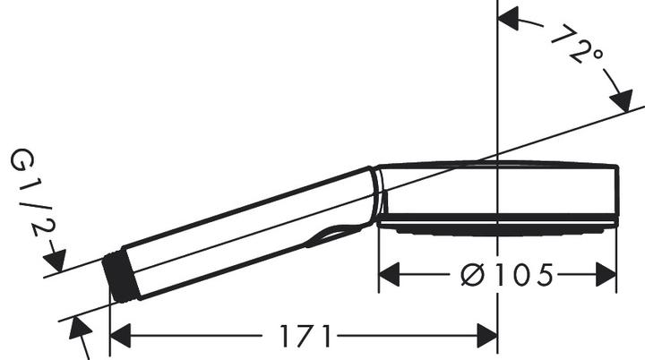 Actual product image hansgrohe Pulsify Select S 105 Activation (3 Beam types, 11.50 l/min)