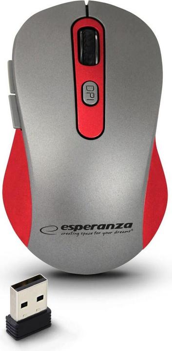 Actual product image Esperanza EM131R Mouse RF Wireless Optical 1600 DPI (Wireless)