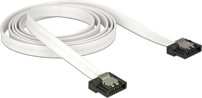 Image du produit Delock Câble SATA FLEXI 6Gb/s 100 cm blanc métal