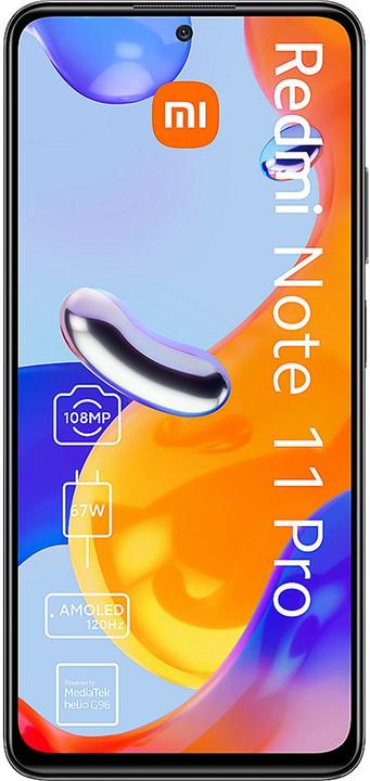 Produktbild Xiaomi Redmi Note 11 Pro 5G (128 GB, Graphite gray, 6.67", Hybrid Dual SIM, 108 Mpx, 5G)