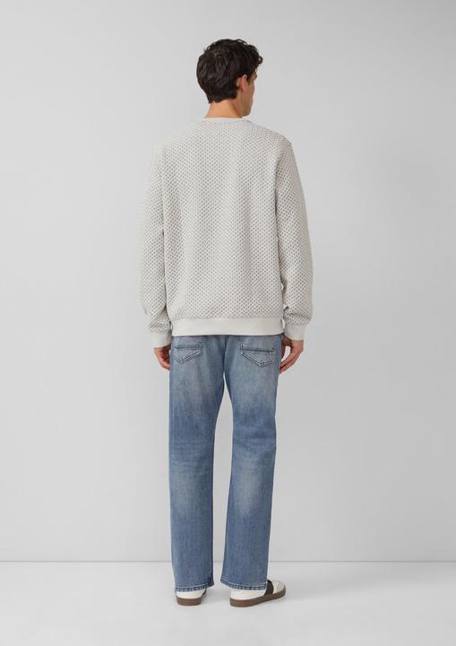 Produktbild s.Oliver Sweatshirt Strukturiertes Sweatshirt mit Crew Neck (L)