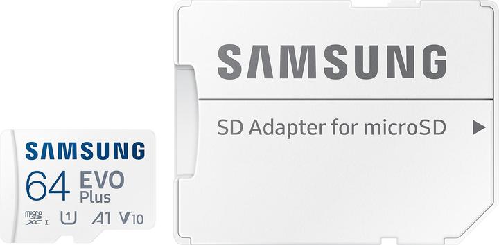Actual product image Samsung EVO Plus (64 GB, microSDXC, U1, UHS-I)