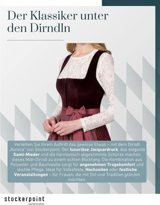Image du produit Stockerpoint Dirndl Aurora, bordeaux, 38 (38)