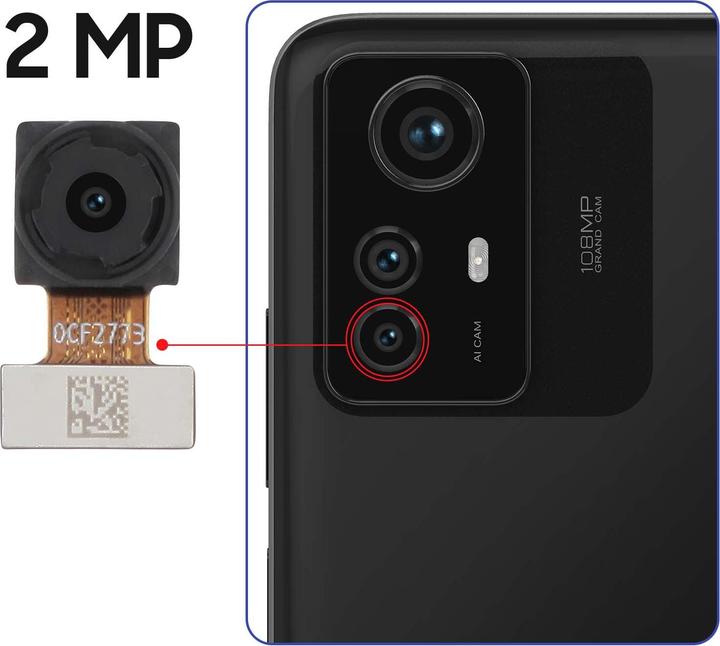 Produktbild Clappio 2MP Makro-Objektivkamera Xiaomi Redmi Note 11, Note 11 Pro, Note 11S (Xiaomi Redmi Note 12S)