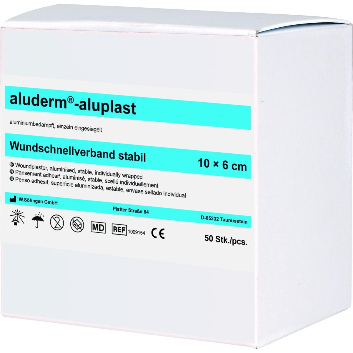 Söhngen, Pflaster, aluderm aluplast Pflaster starr / stabil 10x6cm, 50 Stk., einzeln (1 x)