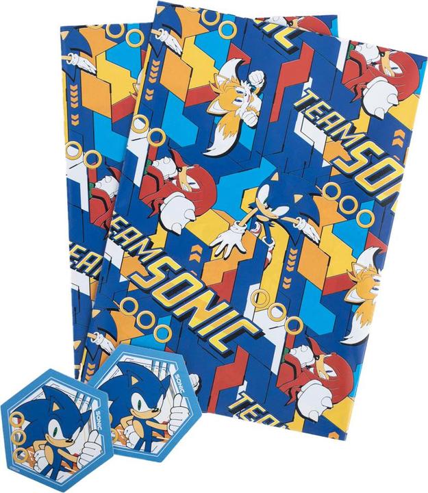 Actual product image Sonic The Hedgehog Gift Wrap Sheets (Wrapping paper, 2 x)