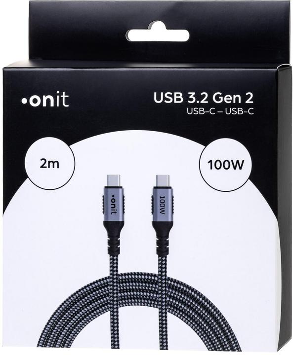 Produktbild Onit USB C — USB C (2 m, USB 3.1, 100 W)