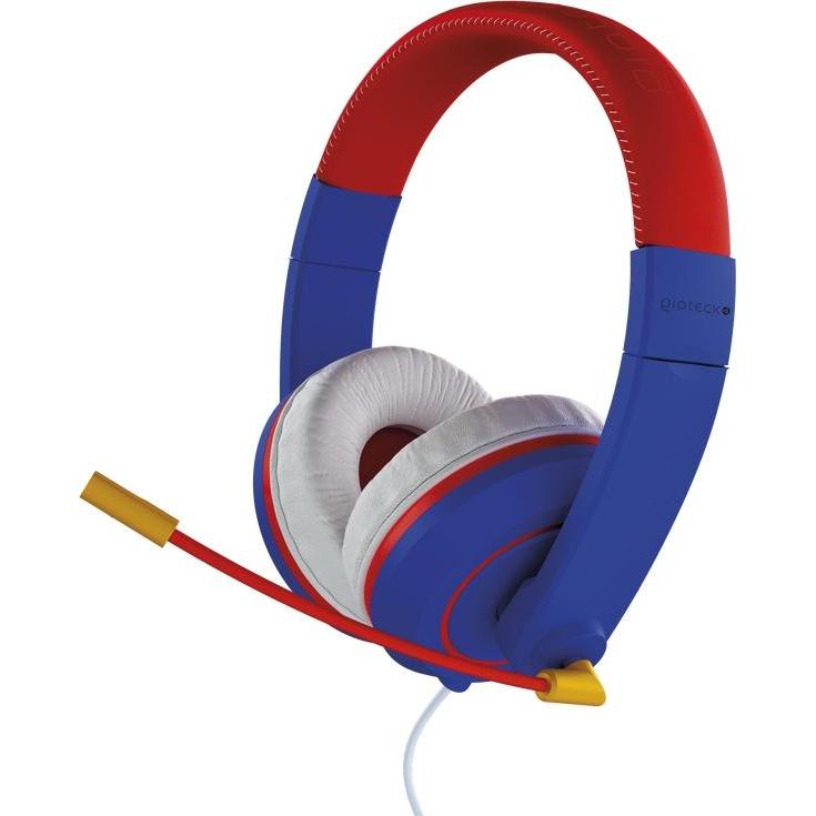 Gioteck XH-100S Wired Stereo Headset (Blue/Red) (Kabelgebunden), Gaming Headset, Blau, Rot