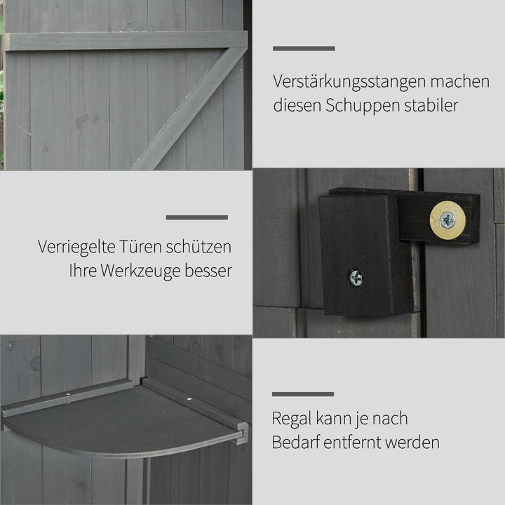 Produktbild Outsunny Gerätehaus mit Regalböden
