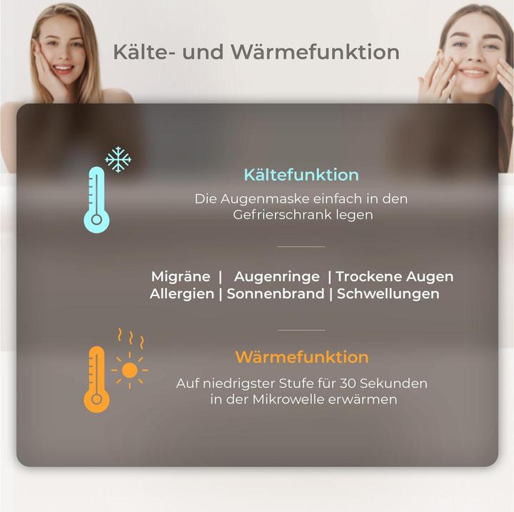 Produktbild Quick Aid Augenmaske mit Kälte- und Wärmefunktion (Augenpflege Gel, 498.67 ml, Tag + Nacht)