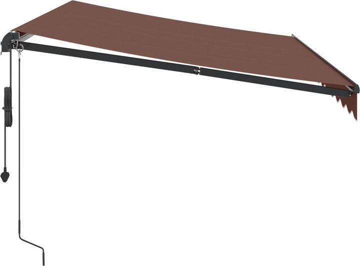 Actual product image vidaXL Markise Gelenkarmmarkise Sonnenmarkise Automatisch Braun 350x250cm (3.50 m)