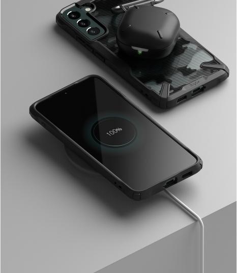 Actual product image Ringke Fusion X case armored cover with frame for Samsung galaxy s22 + (s22 plus) black camo black (Samsung Galaxy S22+)