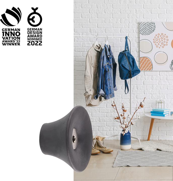 Actual product image Wagner System design yourself coat hook TULIP GH 0302 with 1 hook black, 1 pc.