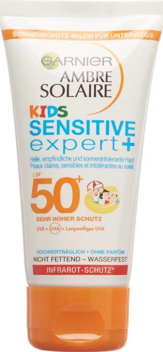 Image du produit Garnier Ambre Solaire Kids Sensitive expert+ (Lait solaire, SPF 50+, 50 ml, 59 g)