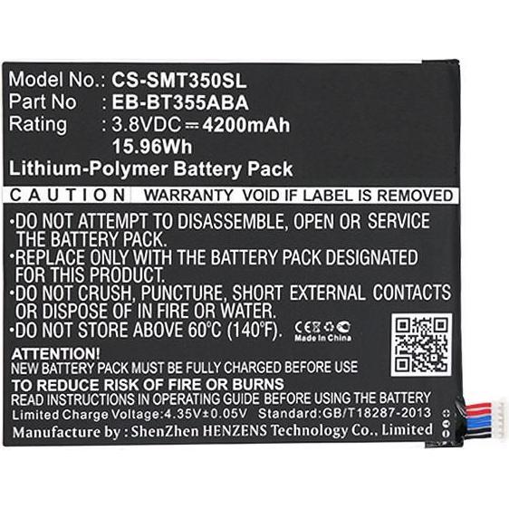 CoreParts Battery for Samsung Tablet (4200 mAh), Notebook Akku, Schwarz