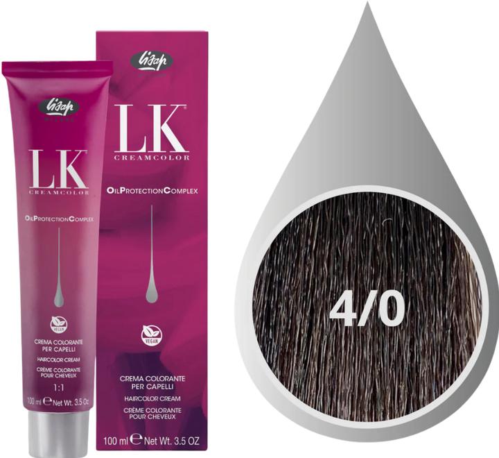 Produktbild Lisap LK OPC Cremehaarfarbe 4/0 mittelbraun (4/0 mittelbraun)