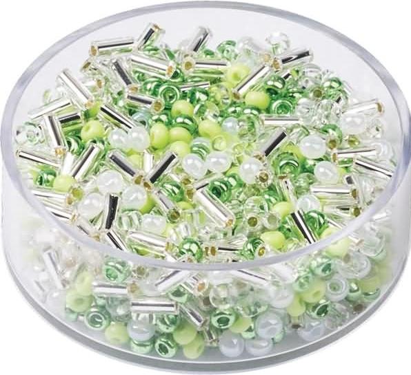 Produktbild Knorr Prandell Rocailles 2,5mm grün, weiss gemischt VE=17g