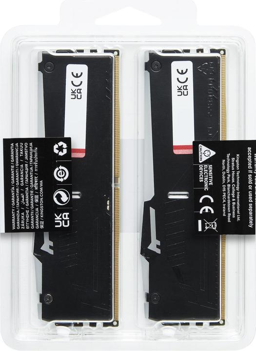 Produktbild Kingston Fury DDR5 32 GB (2 x 16 GB) 6000 MHz CL36 Beast Black RGB Expo AMD (2 x 16GB, 6000 MHz, DDR5-RAM, DIMM)