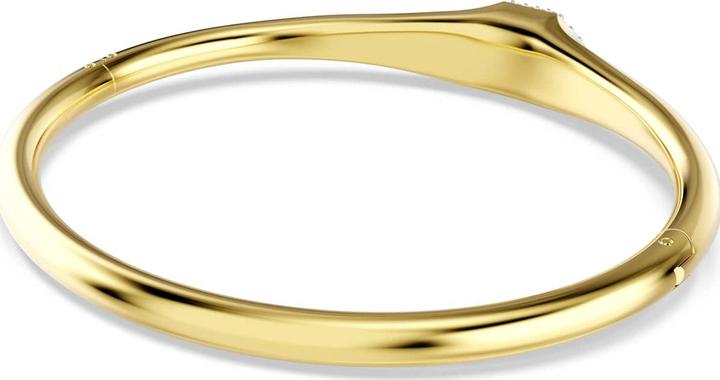 Actual product image Swarovski Dextera Armreif Rundschliff Weiss Goldlegierungsschicht (16 cm, Swarovski Metal)
