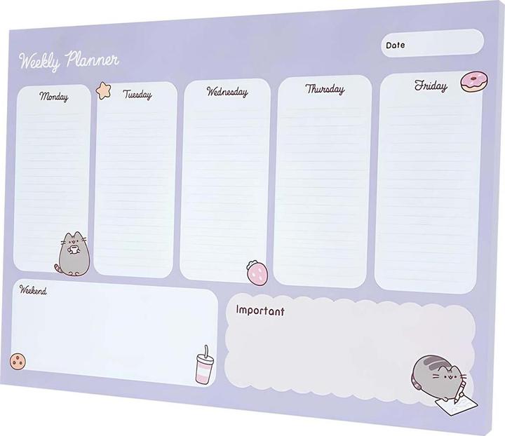 Image du produit Pusheen - Agenda hebdomadaire de la collection Moments, 54 pages A4 (29 x 21 cm)