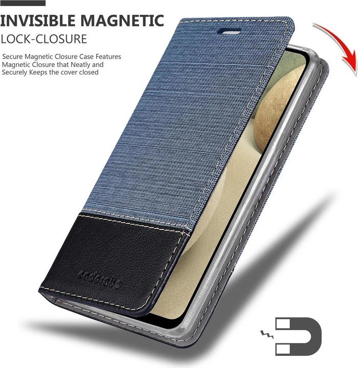 Produktbild Cadorabo Book Jeans Optik Cover (Samsung Galaxy A12)