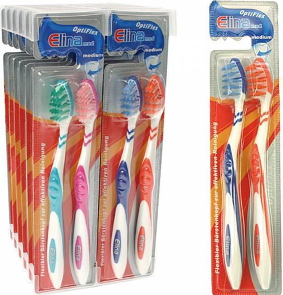 Actual product image Magni Toothbrush Elina 2-piece Flexident med (Medium, 2 x)