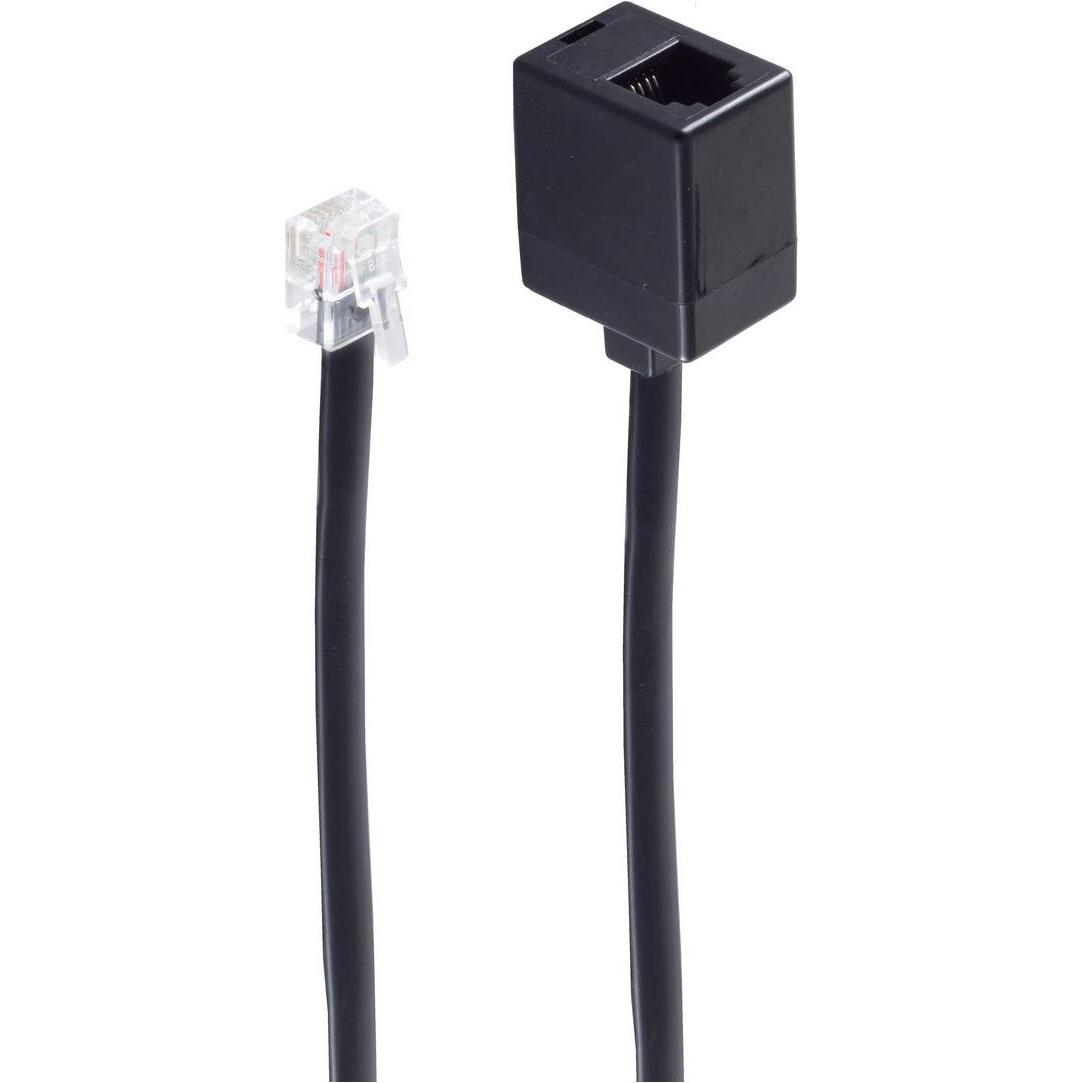 Shiverpeaks -BASIC-S--Western-Stecker 6/6 auf Western-Kupplung 6/6, 3,0m, Telefon Zubehör