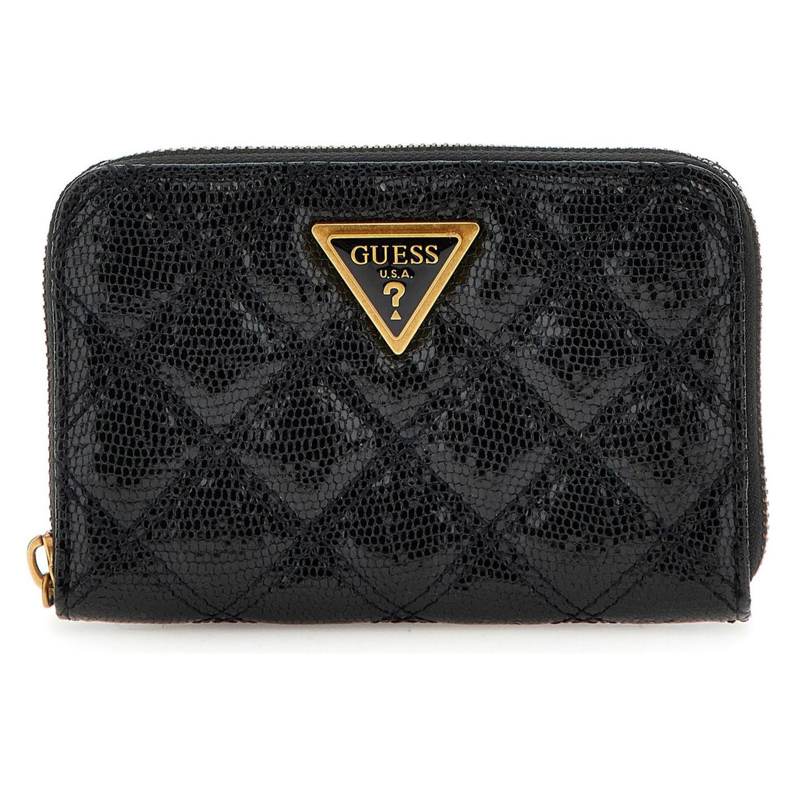 Guess, Damen, Portemonnaie, Giully Slg Damen-Geldbörse Mit Mittlerem Reissverschluss, Schwarz