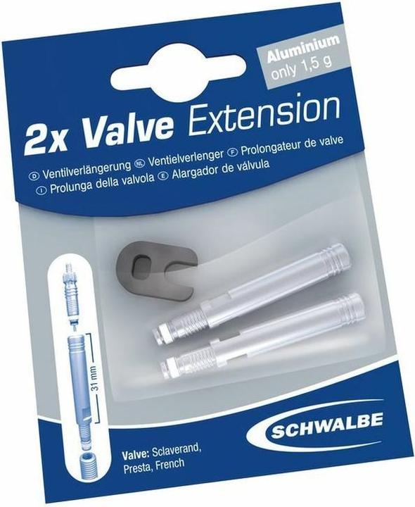 Actual product image Schwalbe Valve extensions TUBELESS Alu 30mm