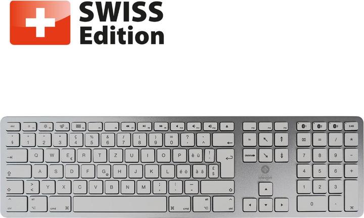 Produktbild Ideoon Tastatur Schweiz Edition, Aluminium Gehäuse (Schweiz, Kabellos)