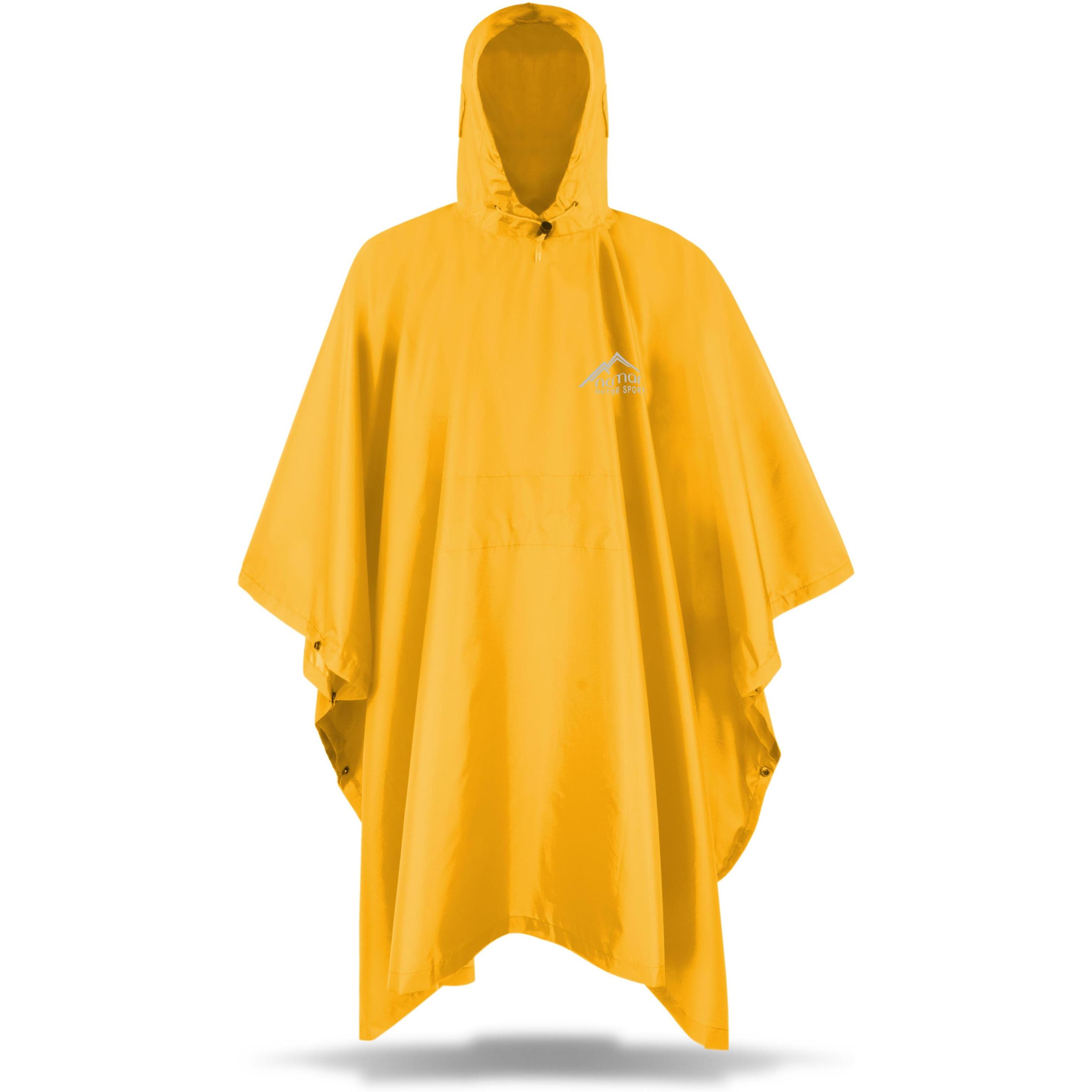 Thumbnail - Normani, Herren, Jacke, Ripstop Regenponcho Derry (One Size), Gelb, One Size
