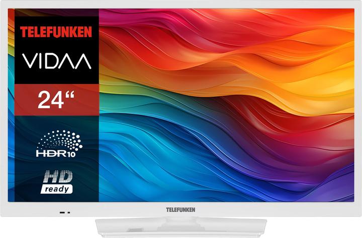 Telefunken Fernseher 24 Zoll Smart TV VIDAA XH24VP550M-W HD Fernseher HDR TV mit Triple-Tuner (24", LED, HD, 2025)