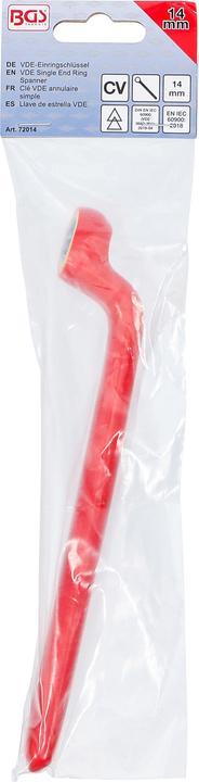 Actual product image BGS VDE Single End Ring Spanner deep offset end 14 mm (14 mm)
