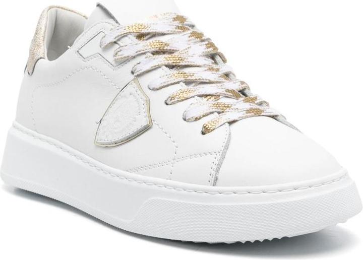 Immagine prodotto Philippe Model temple leather sneakers color white/gold (37)