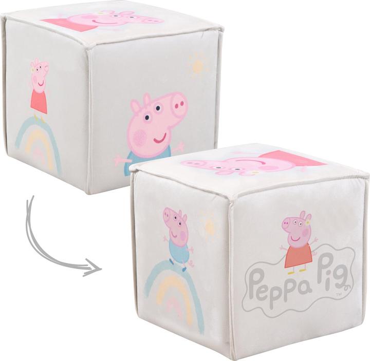 Actual product image Roba Children's stool in cube shape Peppa Pig (Child seating group)