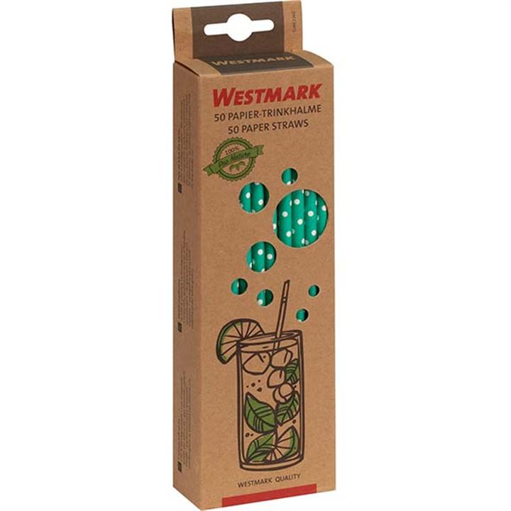 Image du produit Westmark 50 pailles en papier, vert avec des points blancs, 19,7 cm,50sb (50 x)