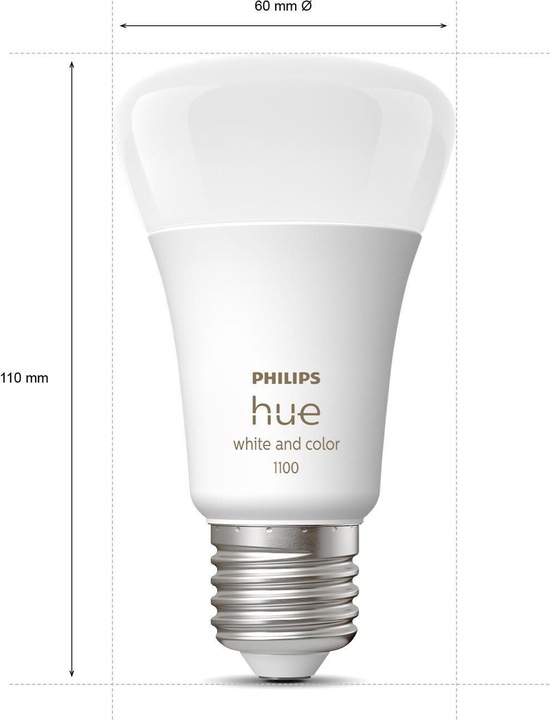 Actual product image Philips Hue Starter Kit (E27, 11 W, 1100 lm, 1 x, F)